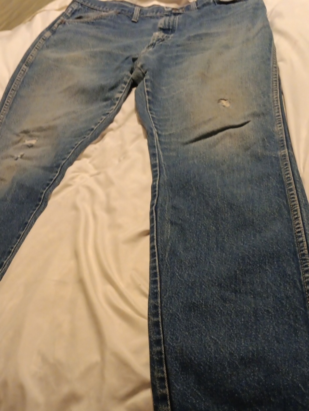 Rustler Men's Light Blue Straight Jeans 36x32